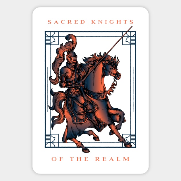 Sacred Knights Of The Realm Sticker by Tip Top Tee's